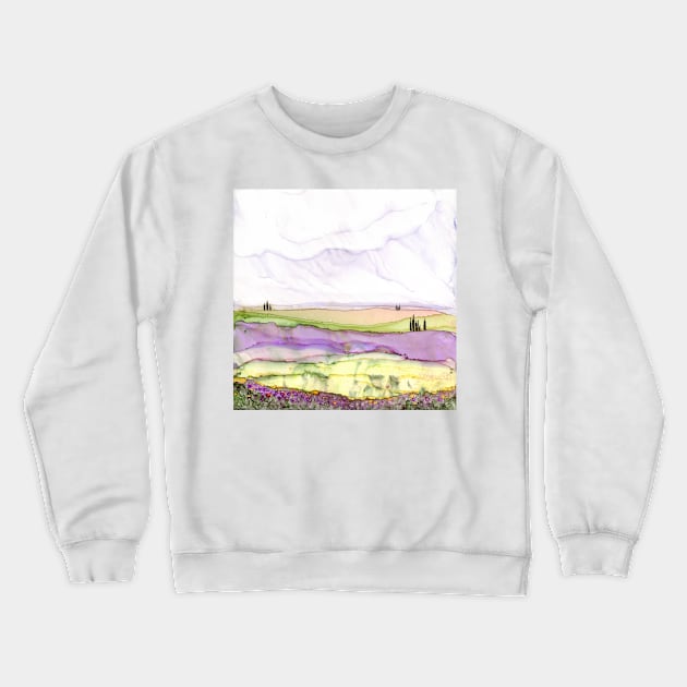 Tuscany landscape Crewneck Sweatshirt by MistyLakeArt